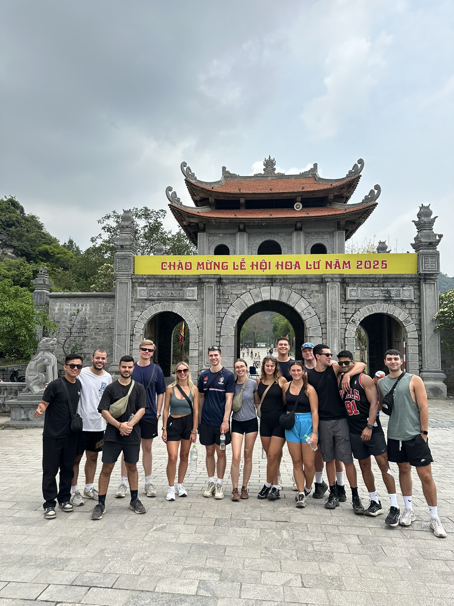 Famous stone dragon sculpture at the peak of Ngoa Long Mountain